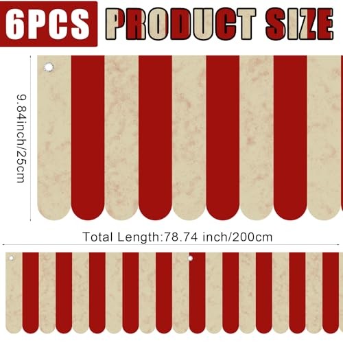 Tingjoo Pcs Carnival Circus Tent Awning Decorations Carnival Circus Theme 6