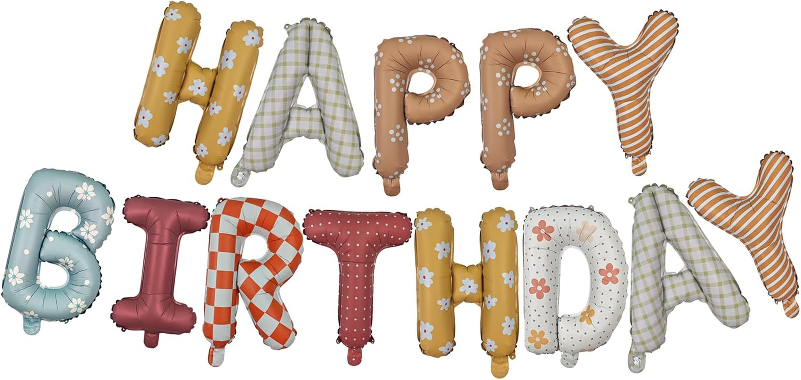 Happy Birthday Balloon Banner 16 in Happy Birthday Letter Balloons | Fabric Prin