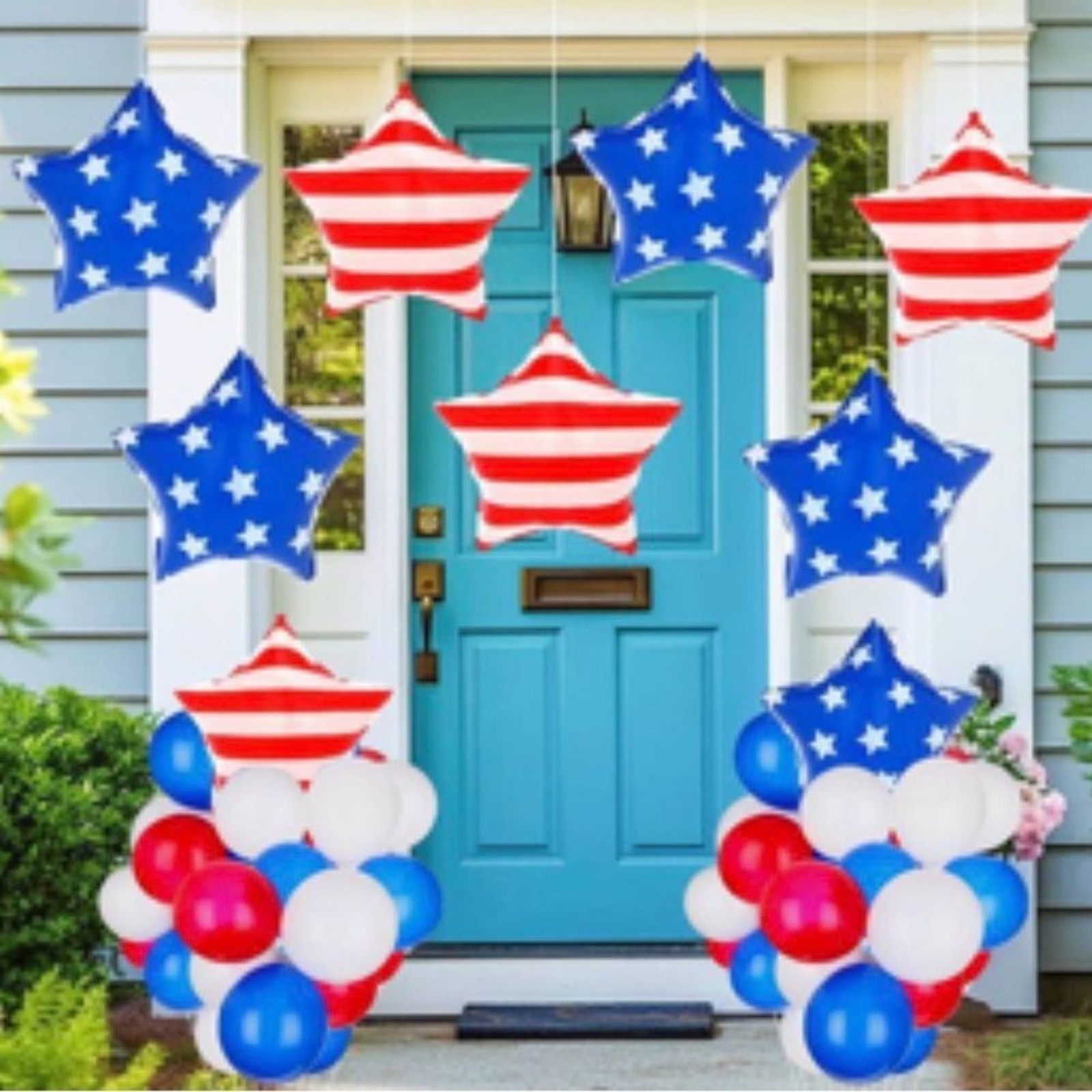110 Pcs Red White and Blue Balloons