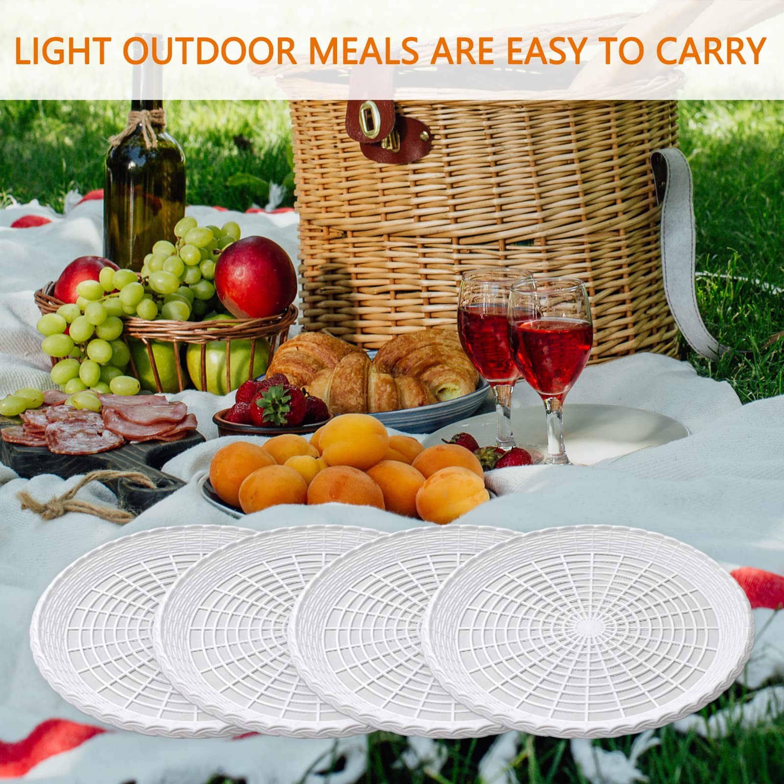 Paper Plate Holders, 8 Packs 10 Inch paper plate holders reusable Plastic Hea…