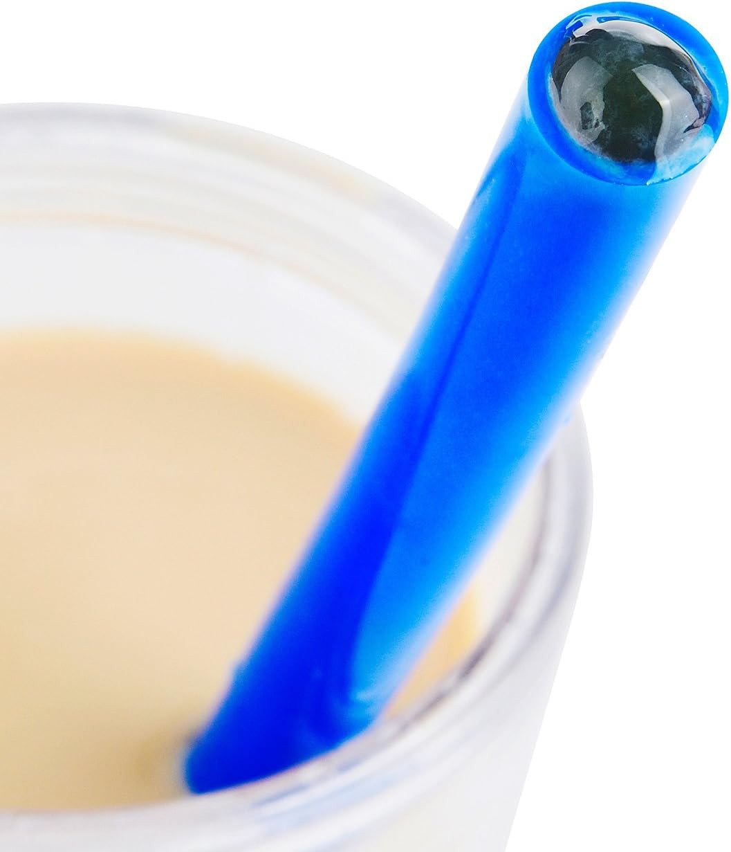 ALINK Reusable Boba Smoothie Straws, 10 Inch X 0.55 Inch Extra Wide Fat Silicone