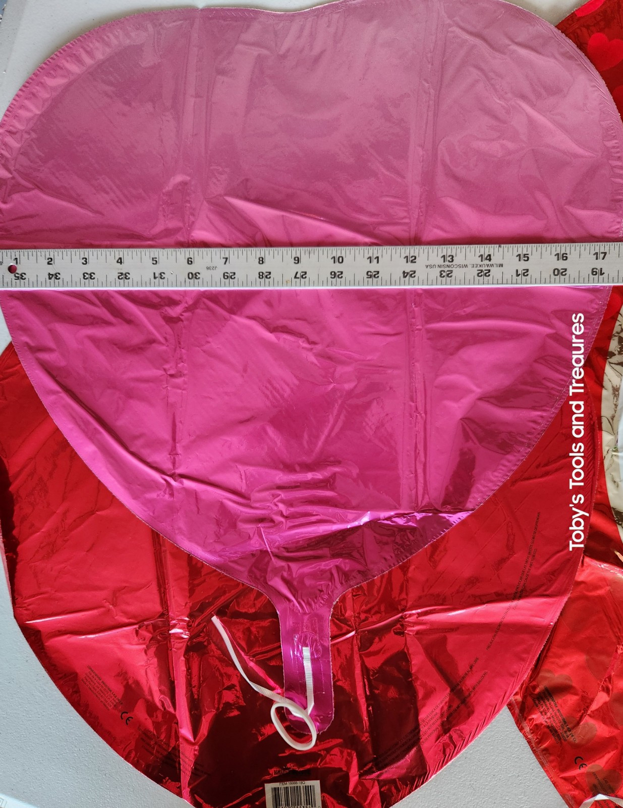 5 Happy Valentine’s Day Helium Balloons 28″ Heart Balloon & 18″ Hearts w/strings