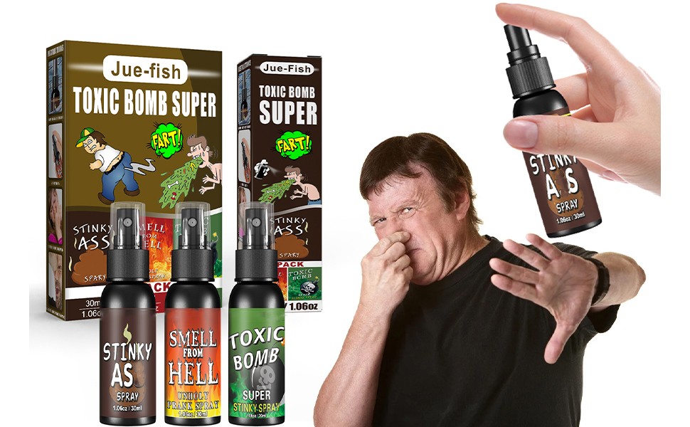 3PCS Fart Spray Extra Strong 30Ml Potent Stink Spray Non Toxic Fart Bomb Prank