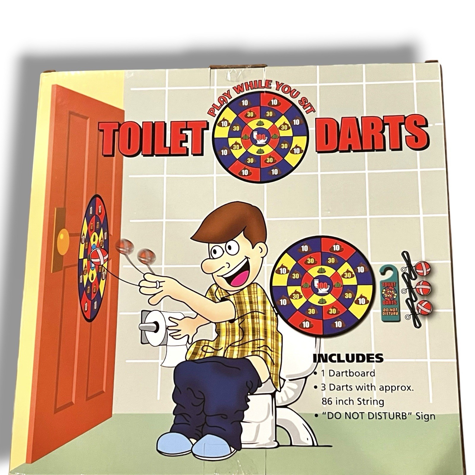 Toilet Potty Darts Game – Poop Turd Target Dartboard -Funny Gag Joke Gift Toy D5