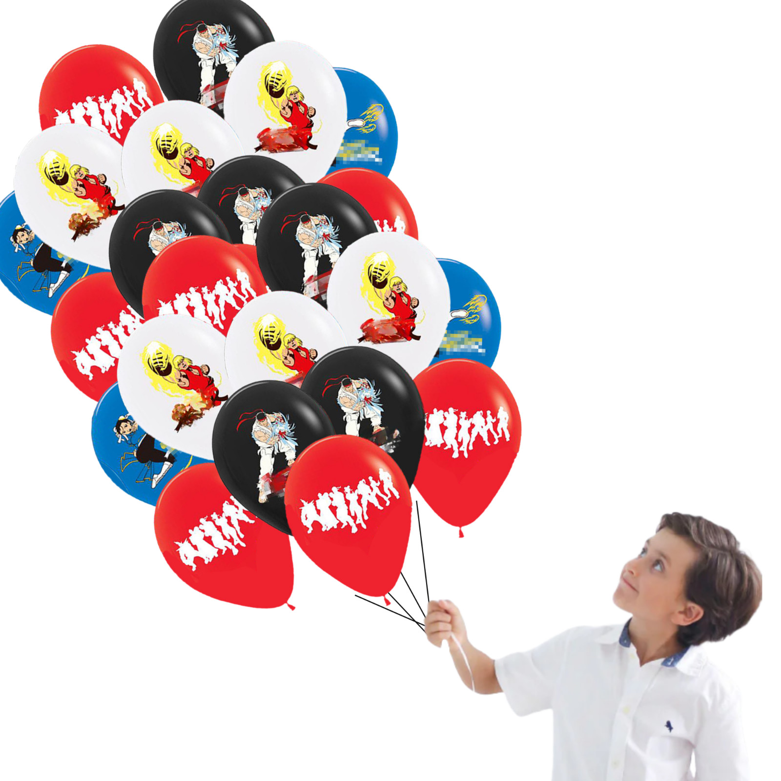 STREET FIGHTER balloon Cupcake Topper Party Decoration Supplies birthday banner
