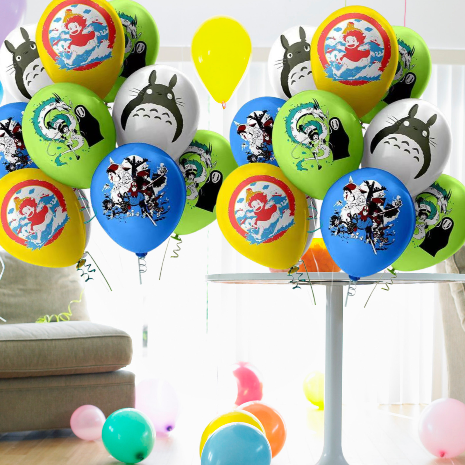 GHIBLI STUDIO Party Supplies happy birthday centerpiece decoration cup plate