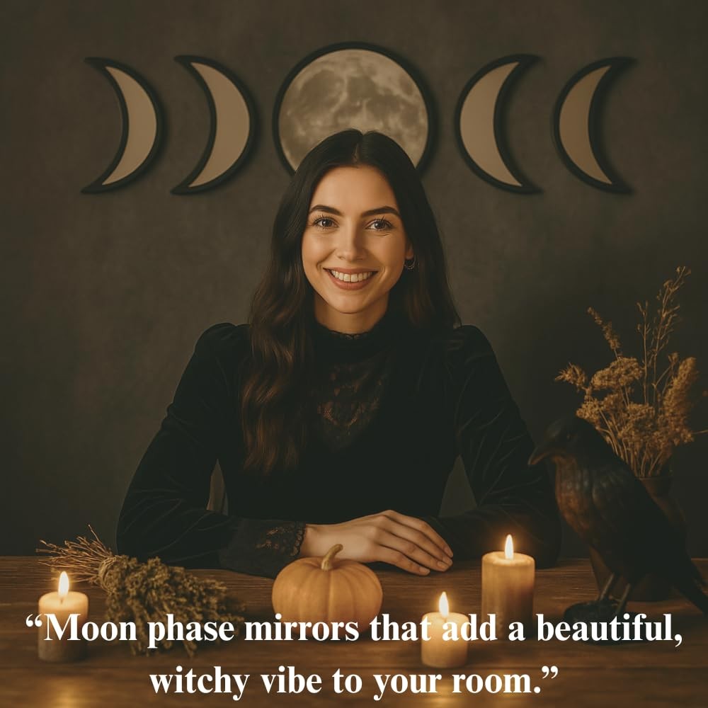 Black Magic Witch Moon Mirror – Announcing Love Gothic and Boho Home Wall Decor