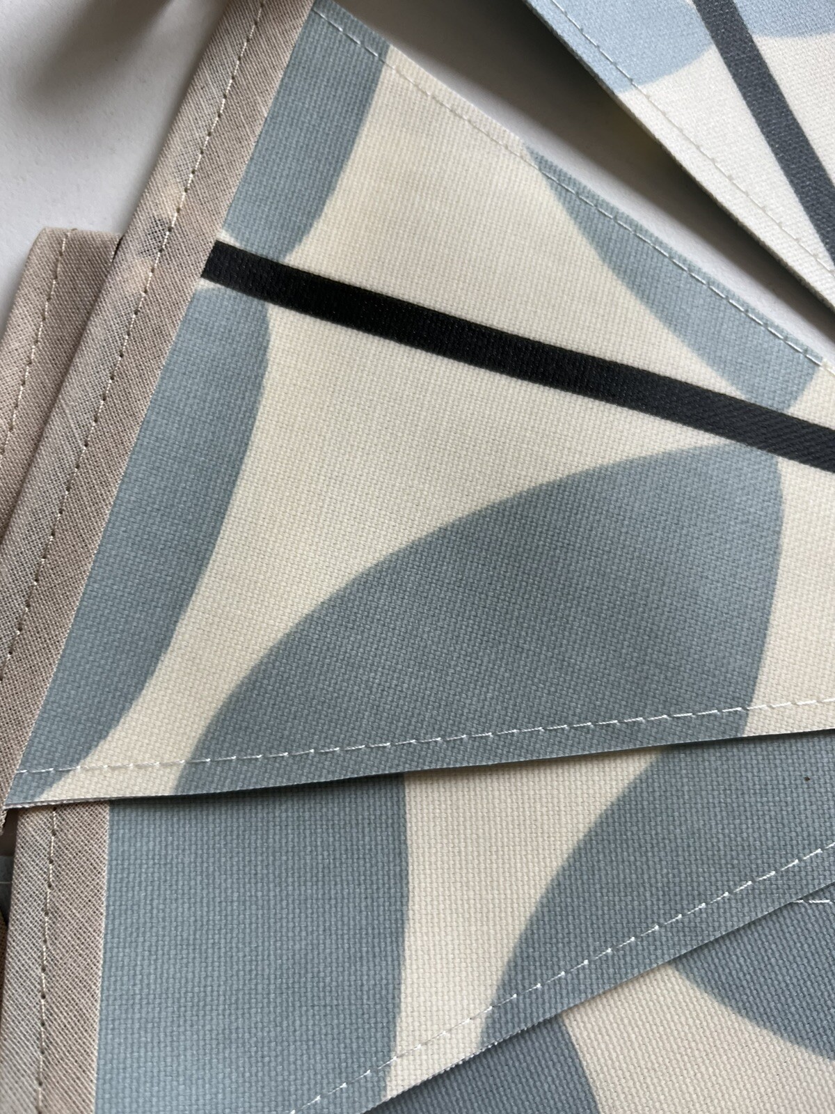 Handmade Oilcloth Bunting, Home/Garden Contemporary – 4 Meters Double Sided