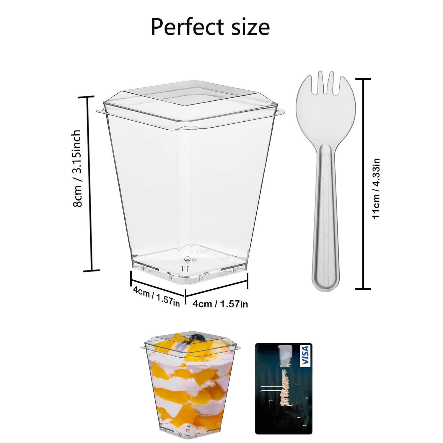 Toowood 5.4oz clear dessert cups 100pcs