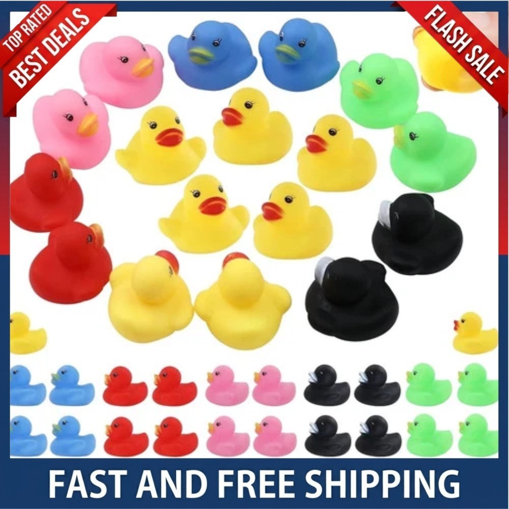 50 PCS Jeep Rubber Ducks in Bulk Assorted Duckies for Ducking Cruise Ducks Small