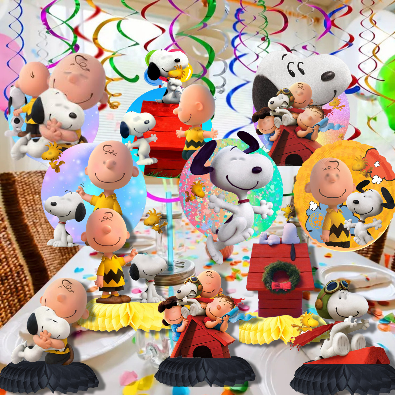 Snoopy Dog BALLOONS PARTY SUPPLIES BIRTHDAY DECORATION BALLOON TABLEWARE CUP