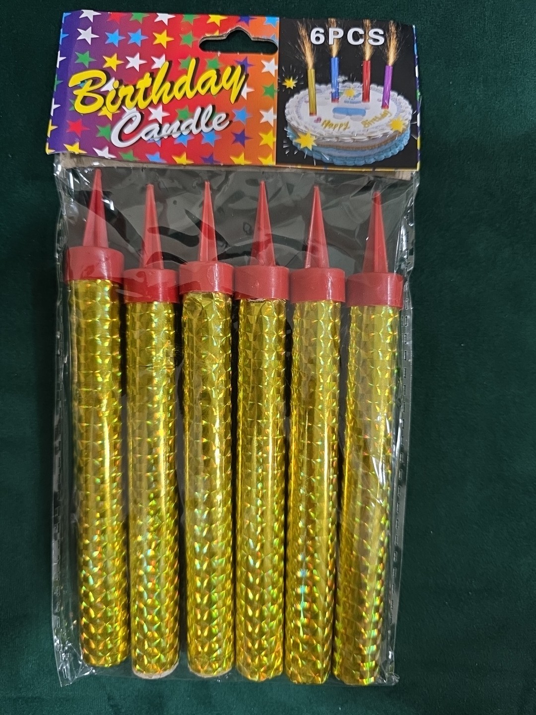 25x pack of 5 Inches (12Cm)Sparkling Birthday Candles 1 Pack × 6 Candles.