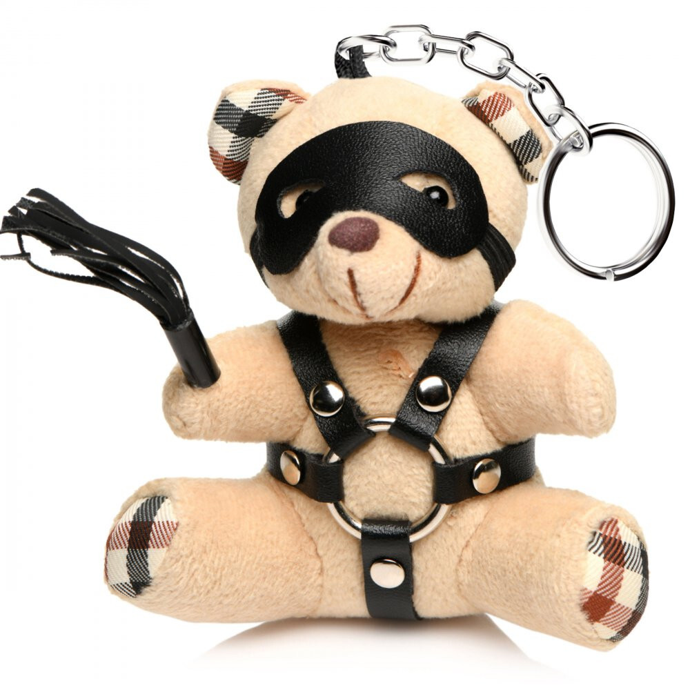 Master Series BDSM Teddy Bear Keychain – Bachelorette Party Favor Fun Gag Gift