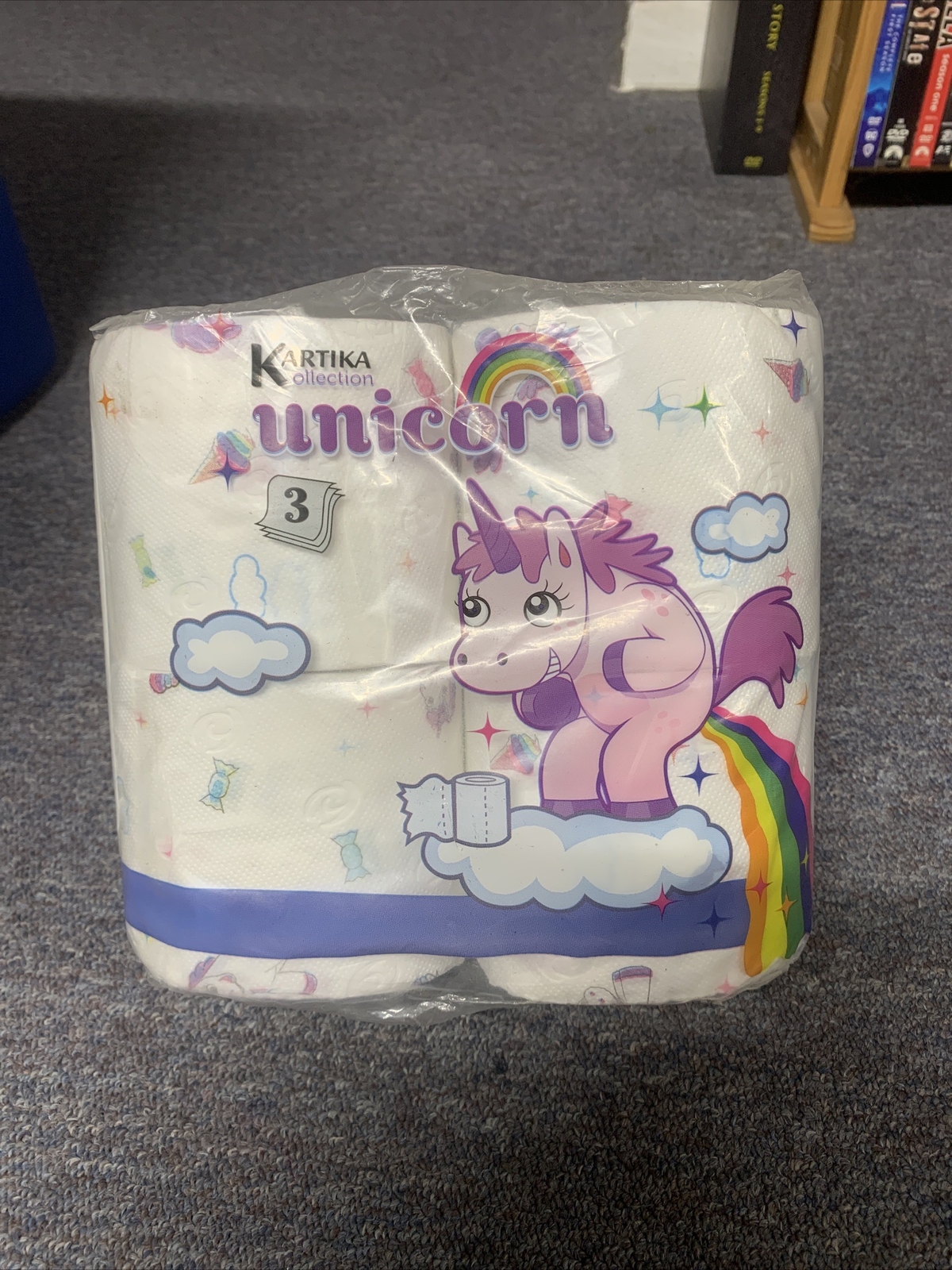 NEW UNICORN TOILET PAPER- 4 Rolls Of 3-PLY-200 Sheets Per Roll