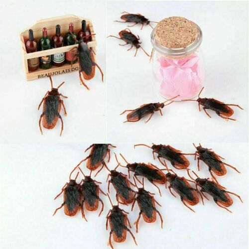 20PCS Realistic Fake Cockroach Toys – Horror Prank Props for Halloween Decor