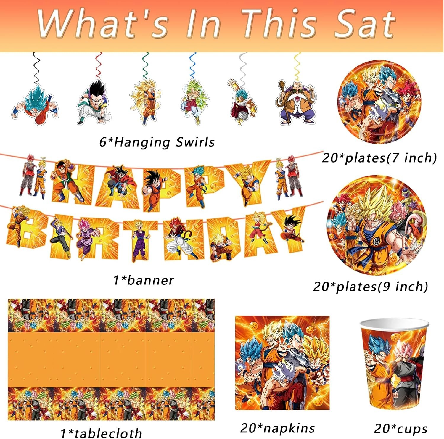Dragon Ball Birthday Party Decorations NEW
