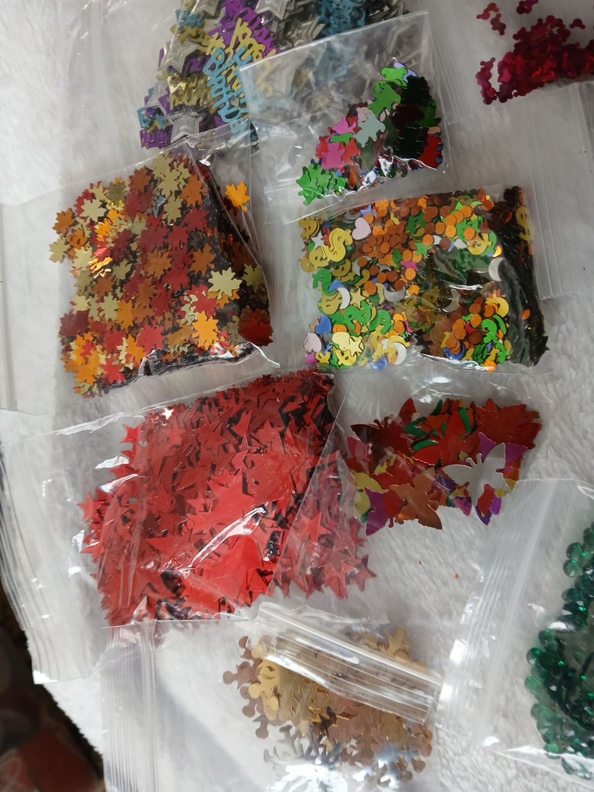 Lot – Multi Packs of Confetti Scatters Variety Stars Hearts Mickey Numbers etc