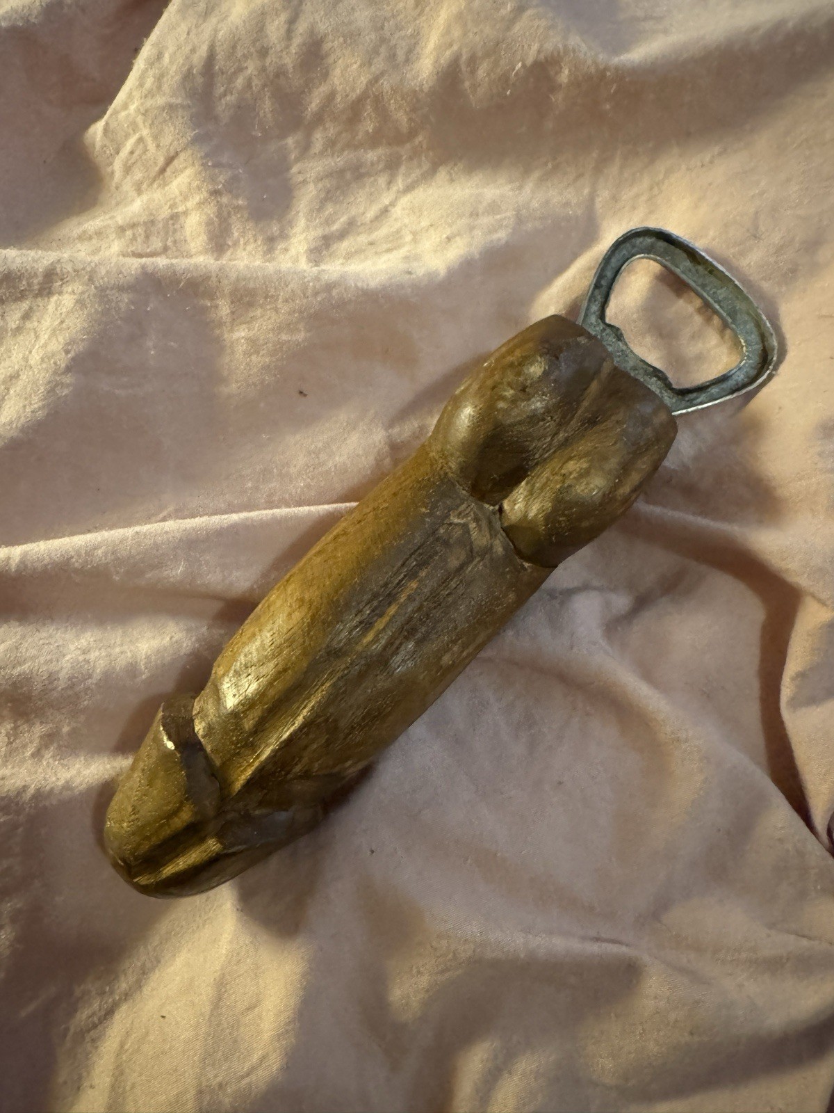 wooden HAND CARVED PENIS BOTTLE OPENER Funny Gift Belize Novelty Adult