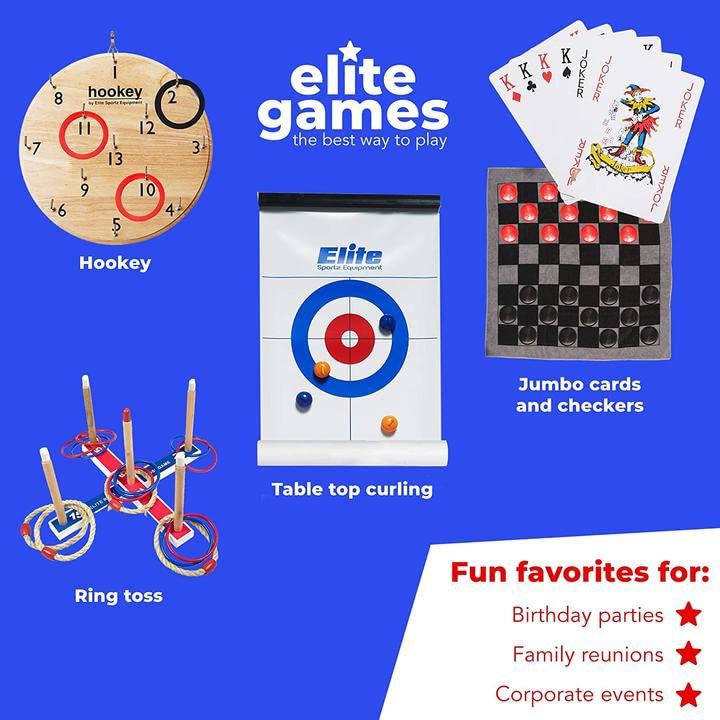 Elite Sportz Ring Toss Games for Kids Outdoor Yard Game for Adults & Family