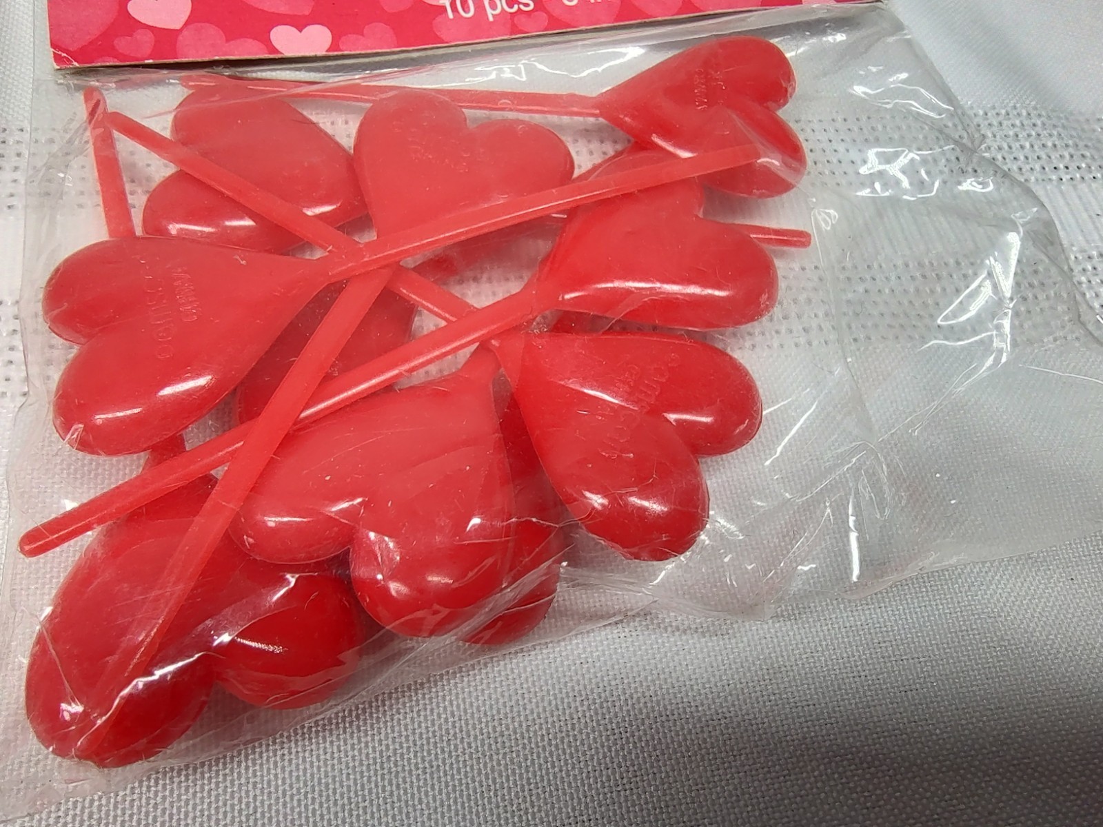 Vintage Amscan Party Picks Hearts Valentines Day Cake Cupcake Red 20 pcs