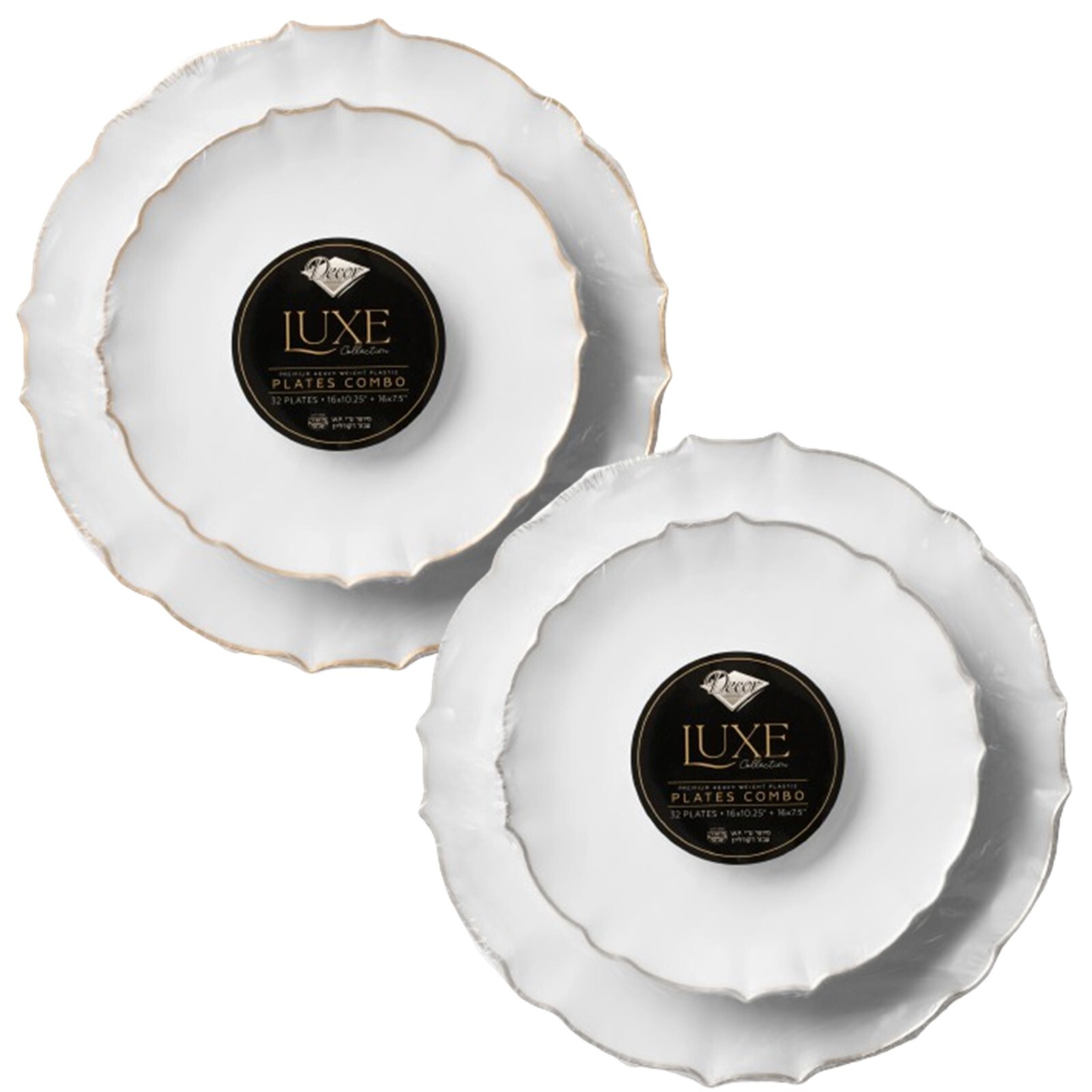 Luxe Collection 10.2″ & 7.5″ COMBO Square Premium Heavyweight Disposable plates