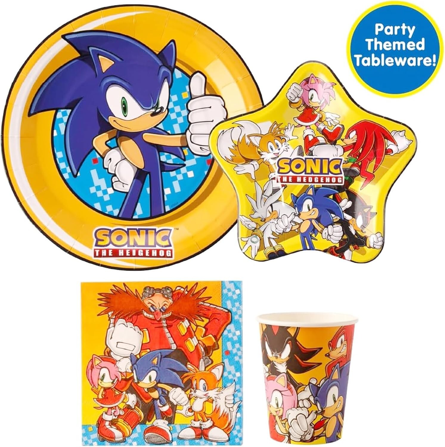 Sonic The Hedgehog Party in a Box Kit 137pcs Birthday Balloons Decorations
