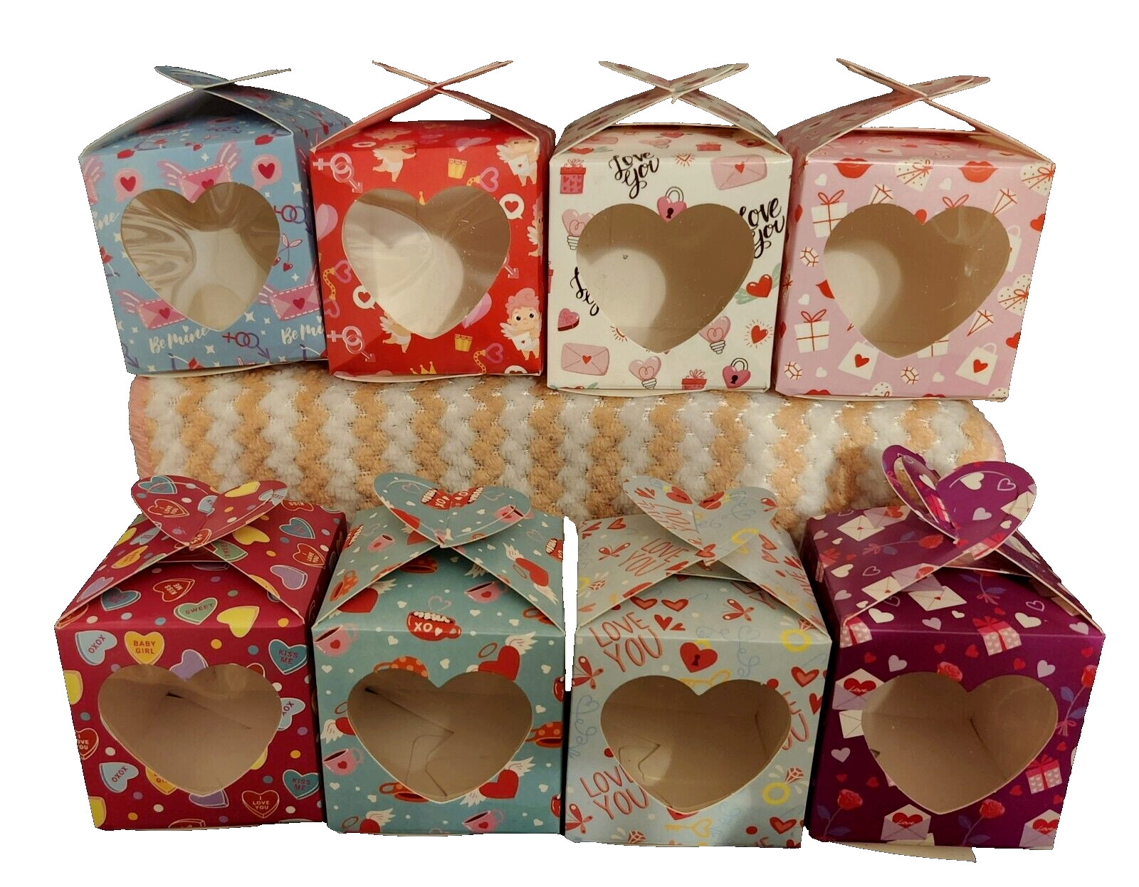 FREE 64 Valentine Heart Wedding Treat Asst Small Square Favor Boxes 2 ¼ x 2 ¼