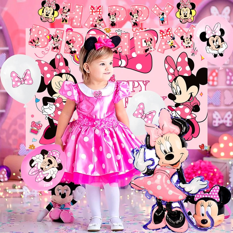 Minnie Mouse Party Supplies 113 Minnie Birthday Party Decoration Balloons Plates