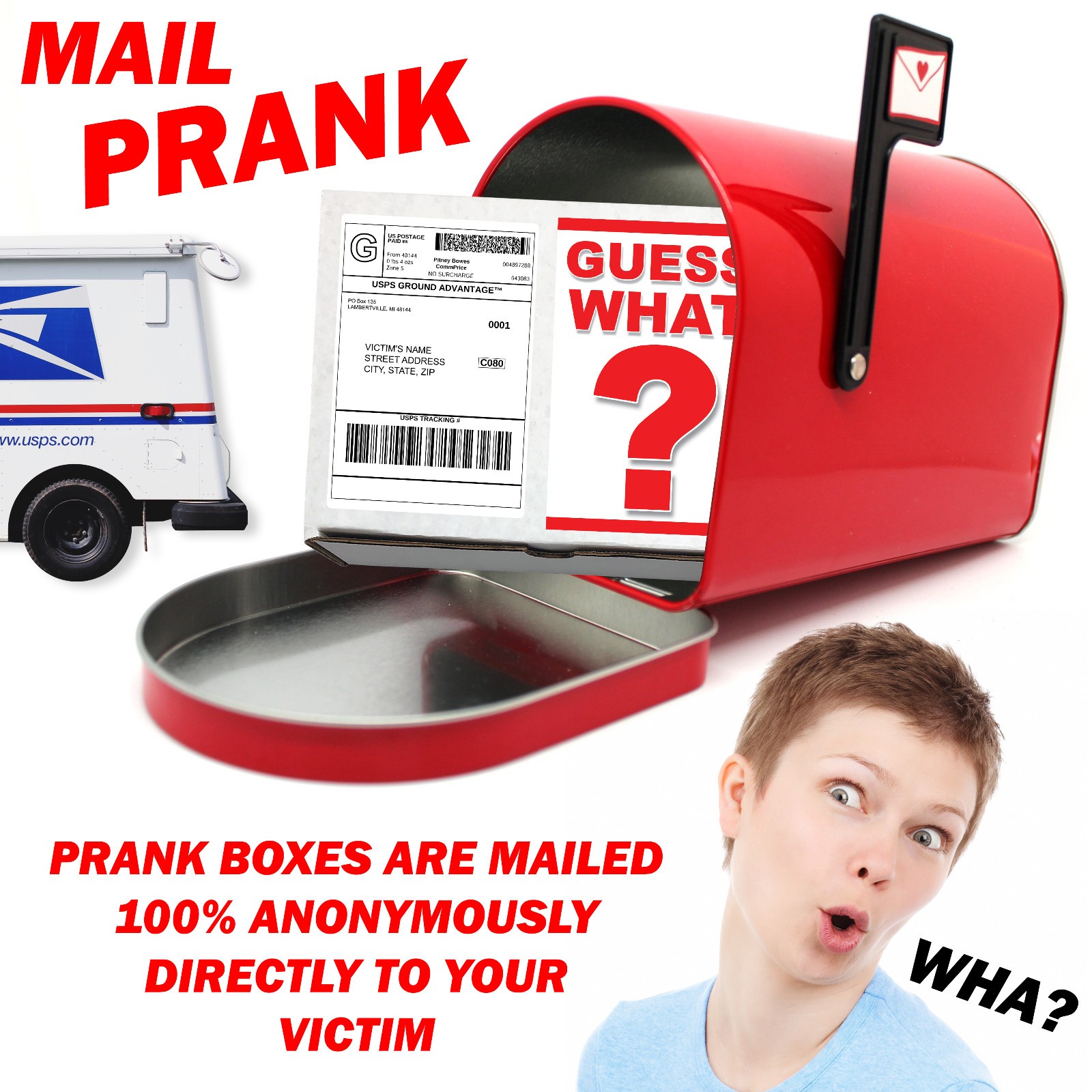 Guess What? Chicken Butt! Prank Mail Sent Anonymously!
