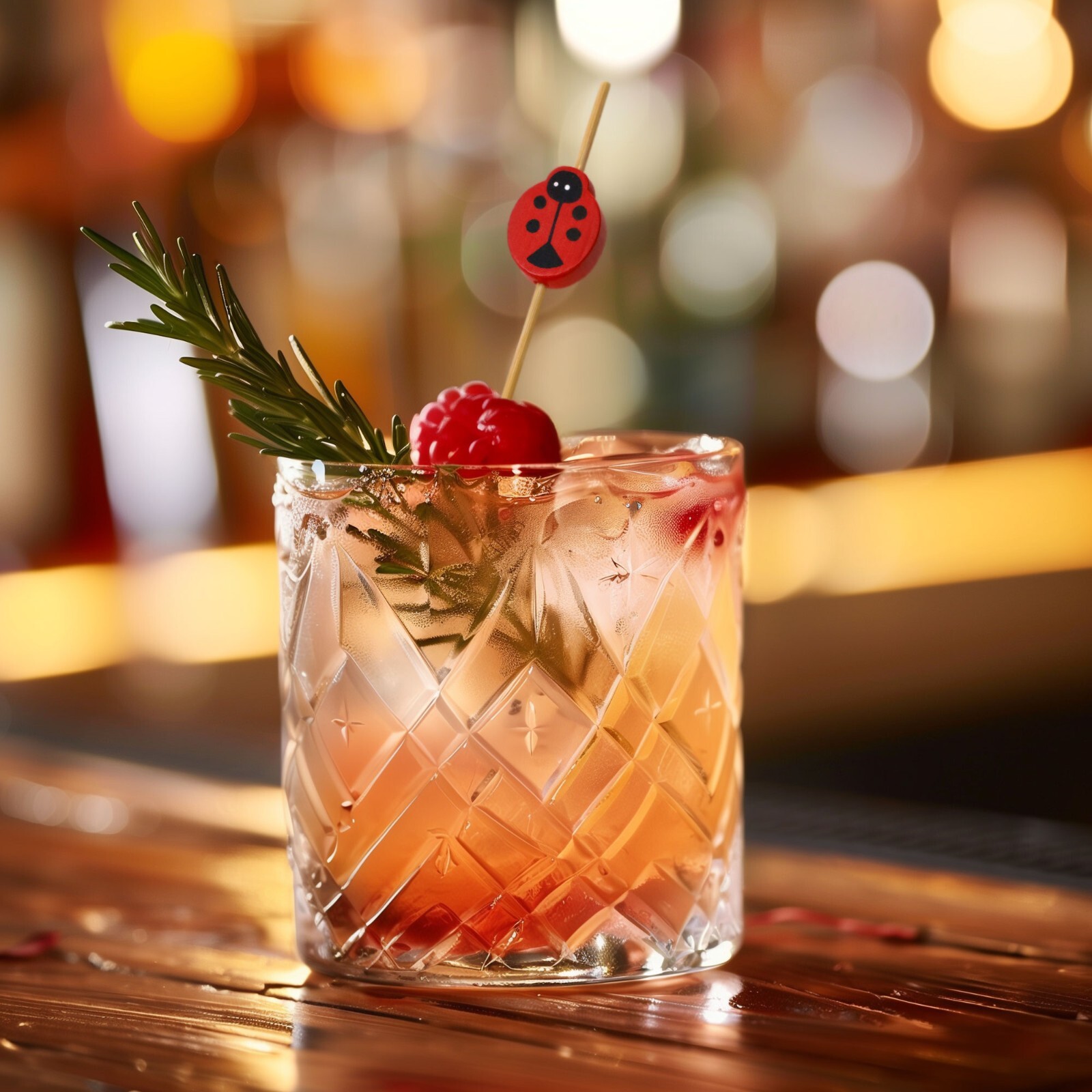 BambooMN Red Ladybug Cocktail Appetizers Bamboo Toothpick Stirrer Stick Picks