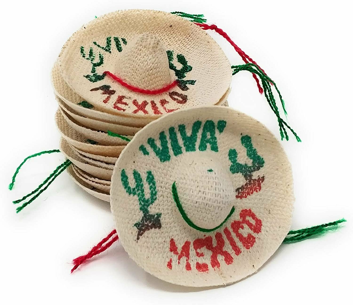 Mini Mexican Sombrero Hats 12 Pack – Mexican Fiesta Decorations – Cinco de…