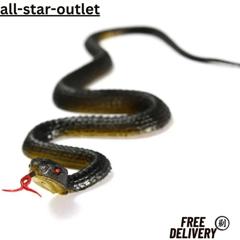 Fake Rubber Snake Toy, 45Cm Realistic Prank Trick Toy with Tongue Stick Out, Per