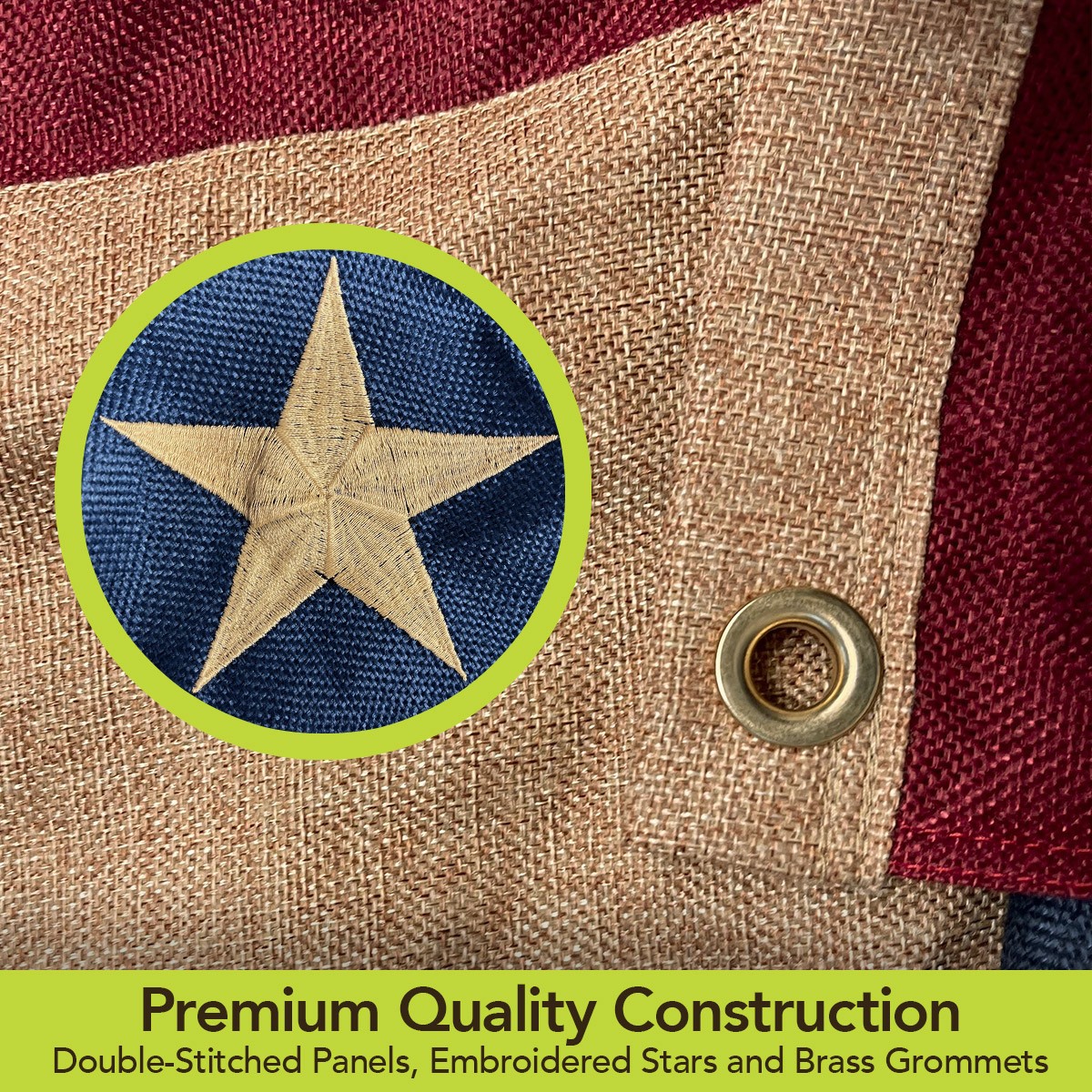 Briarwood Lane Burlap Patriotic Bunting 72″ x 36″