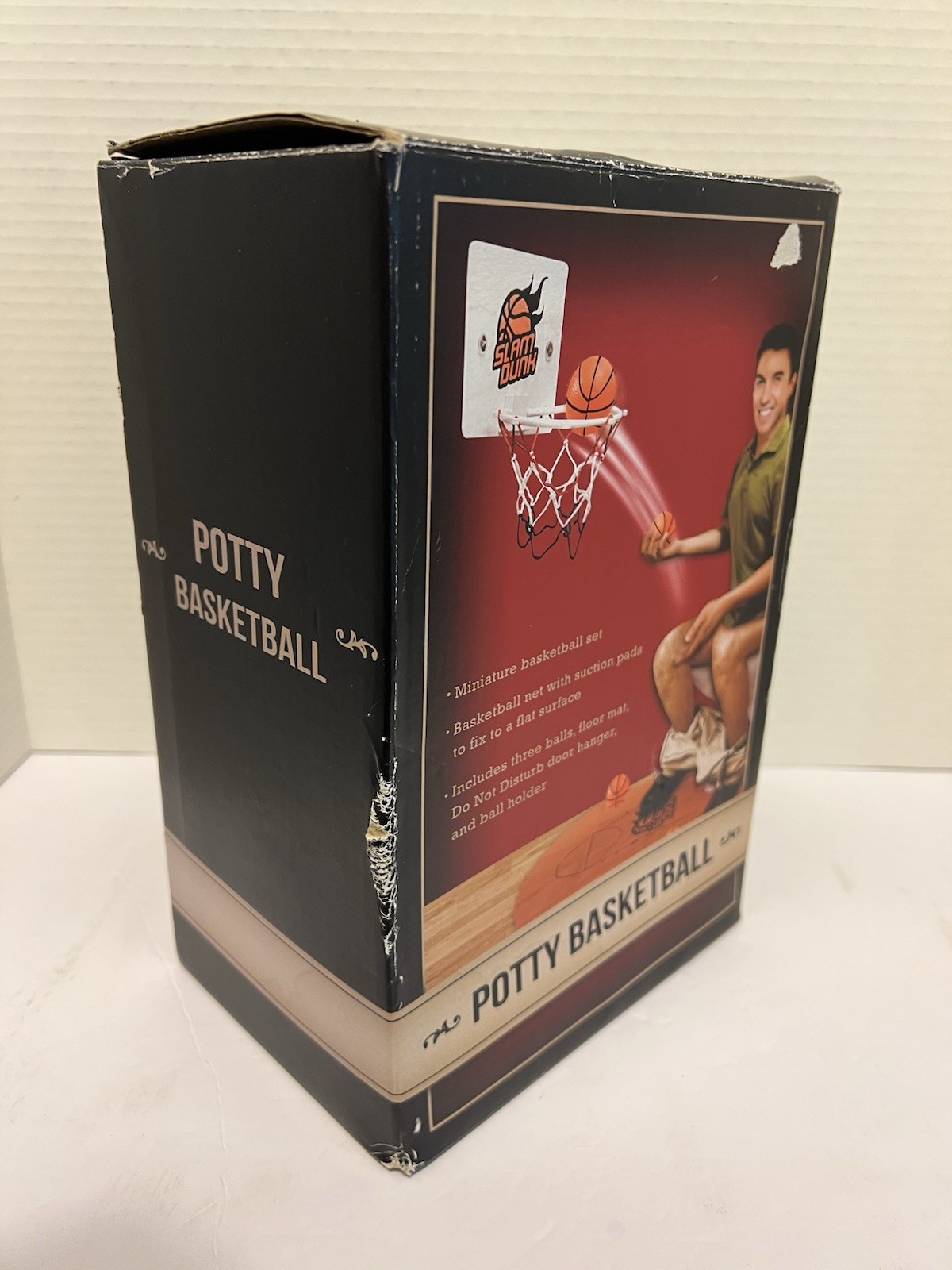 Potty Basketball Free Throw Toilet Bathroom Game Slam Dunk Miniature Gag Gift
