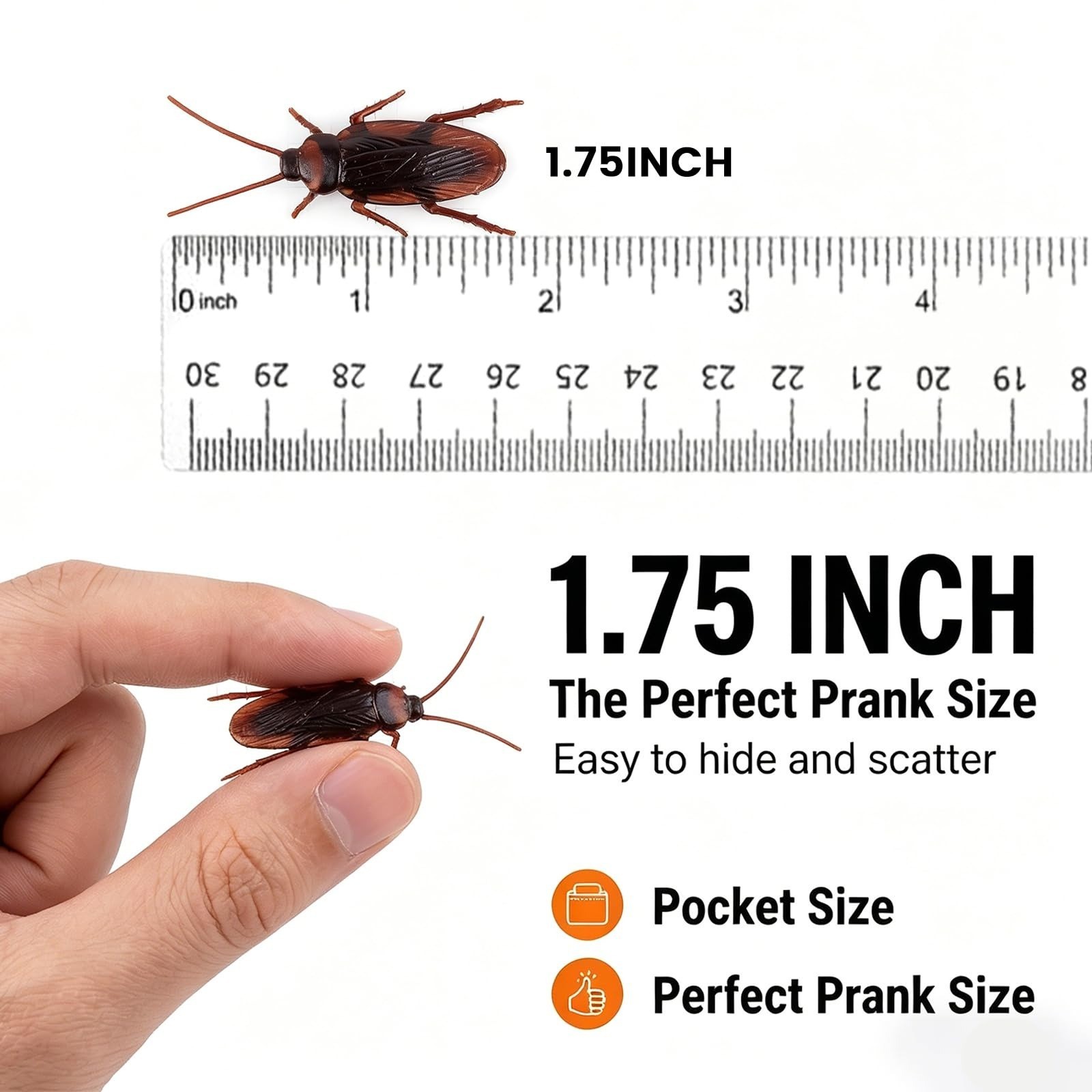 150PCS Realistic Fake Cockroaches Prank Gag Gifts for Halloween Party