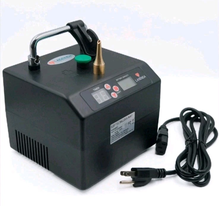 Lagenda B231 Electric Balloon Inflator Pump Digital Timer w/ Carrying Bag
