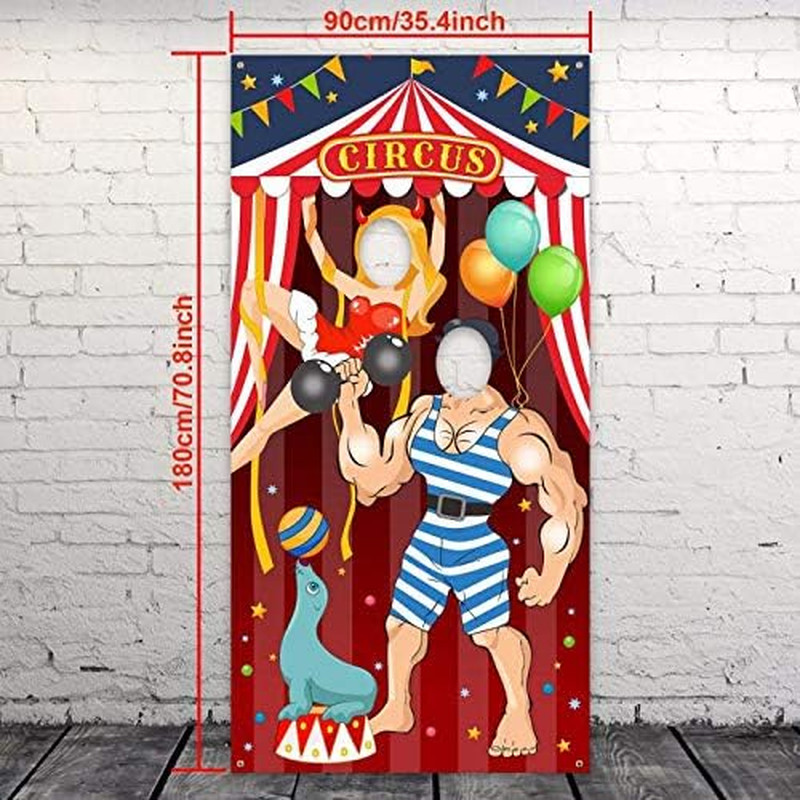 Carnival Circus Party Decoration Carnival Photo Door Banner Backdrop Props, Larg