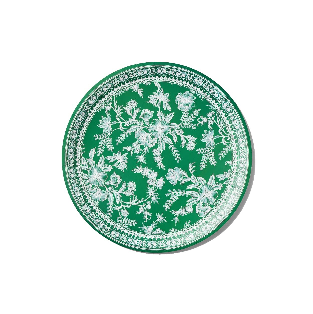 10 PCS Green Floral Paper Plates Set Bridal Baby Shower Party Decor Small