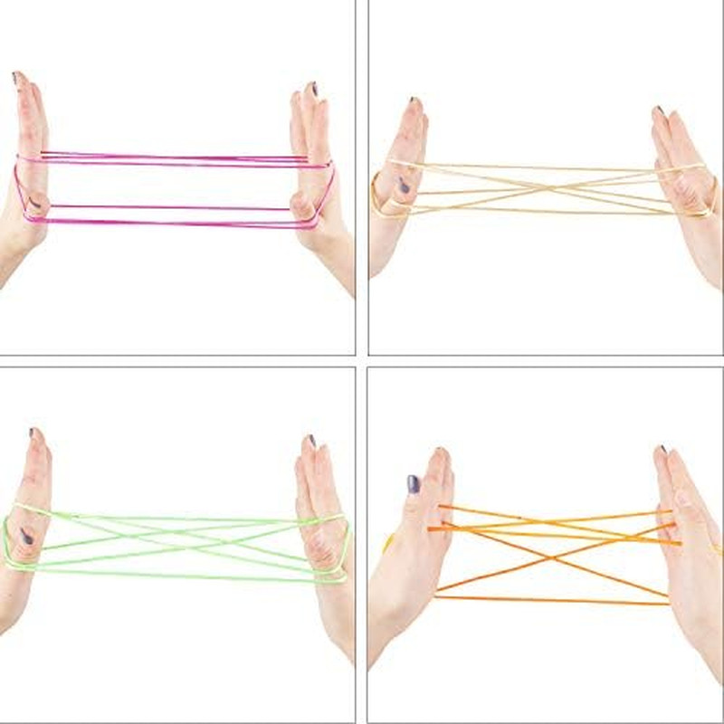 Poen 10 Pcs Cats Cradle String Game, 65 In, 10 Colors, for Kids Girls | Finger S