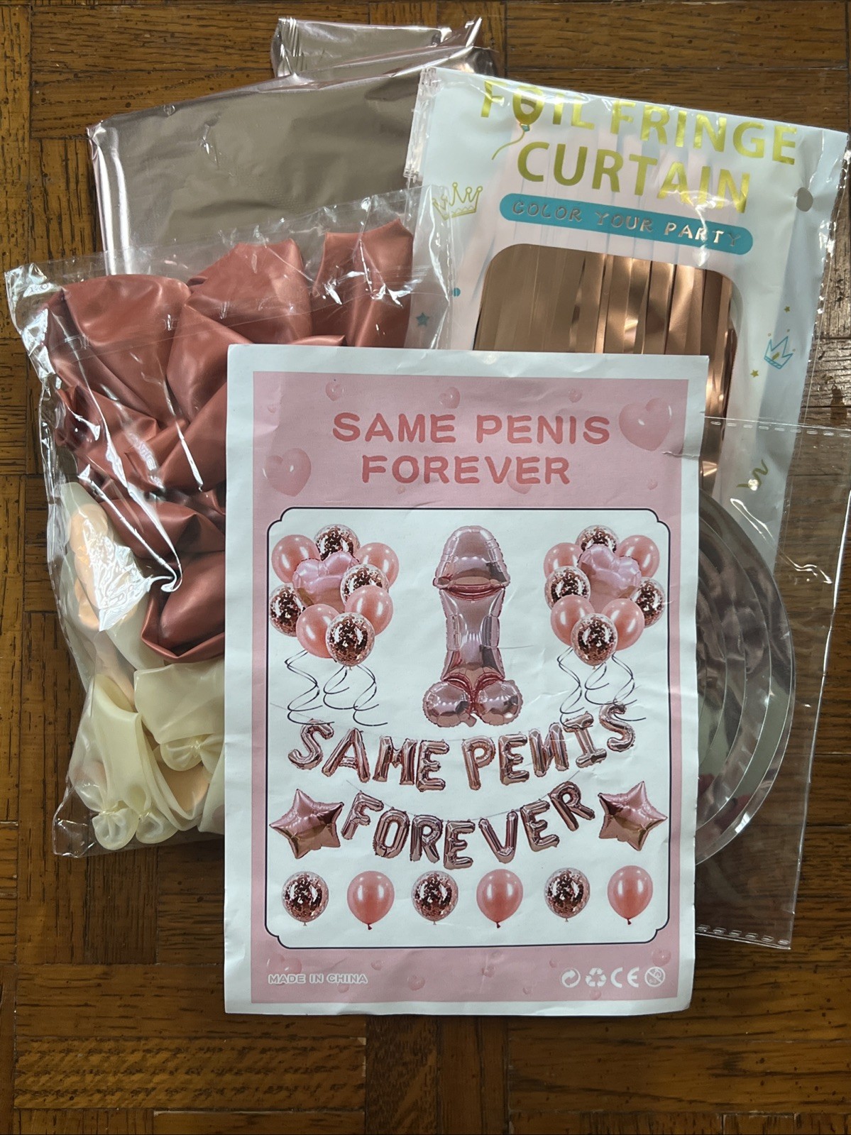 Naughty Bachelorette Party Decor Kit Inflatable Foil Penis Balloon Funny Novelty