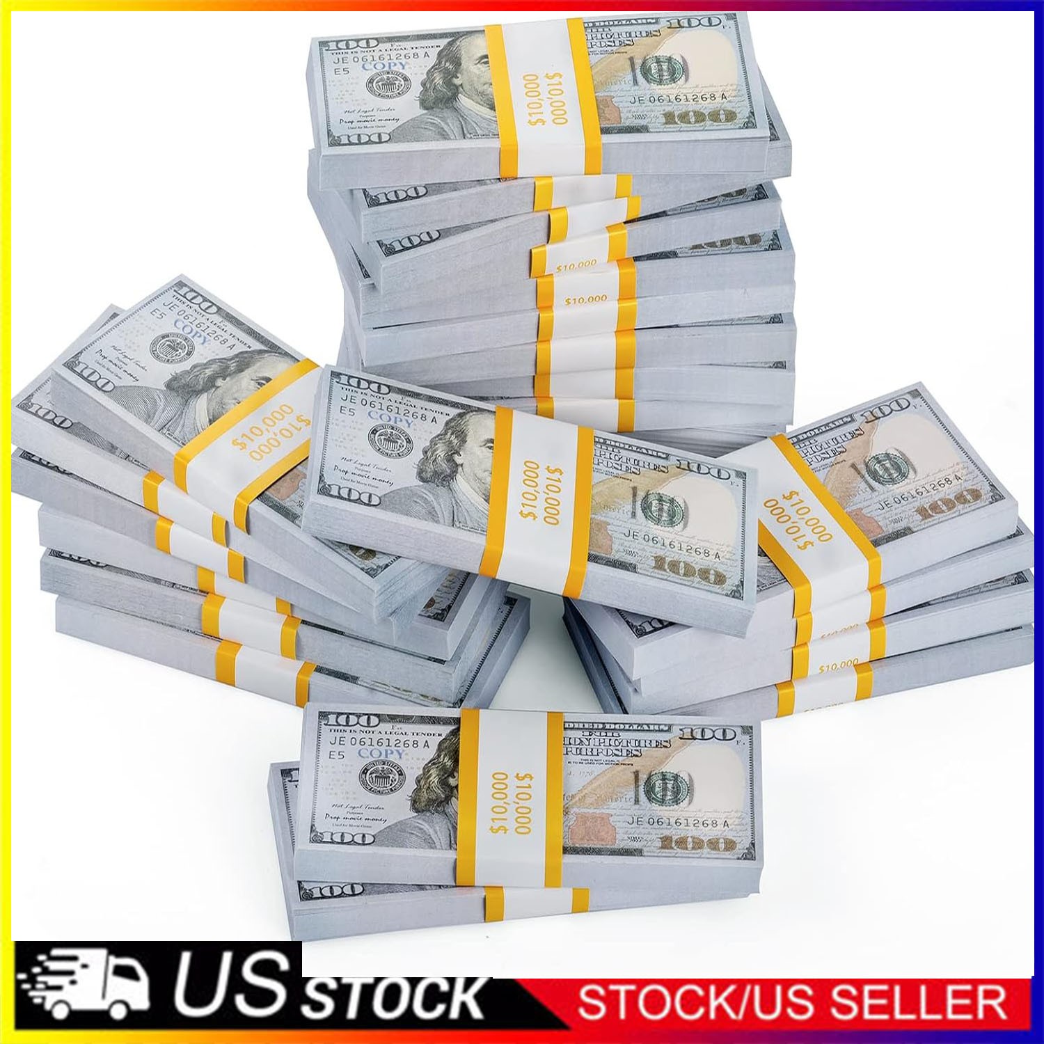 100Pc Prop Fake Looks Real Best Toys Money For Pretend Play Music Birthday Party