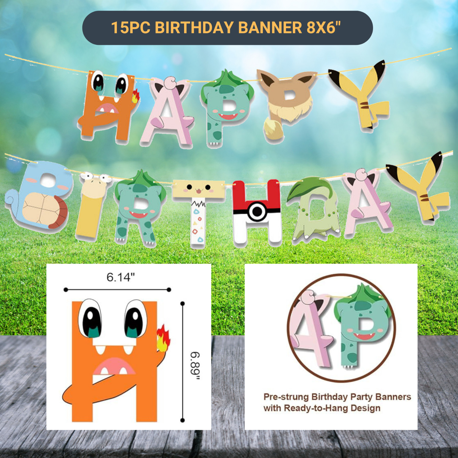 POKEMON PARTY SUPPLIES BIRTHDAY DECORATION BALLOON TABLEWARE SWIRL PLATE CUP