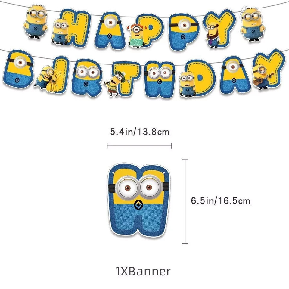 Minions Theme Birthday Party Supplies Kits,for Kids Birthday Party Decoration