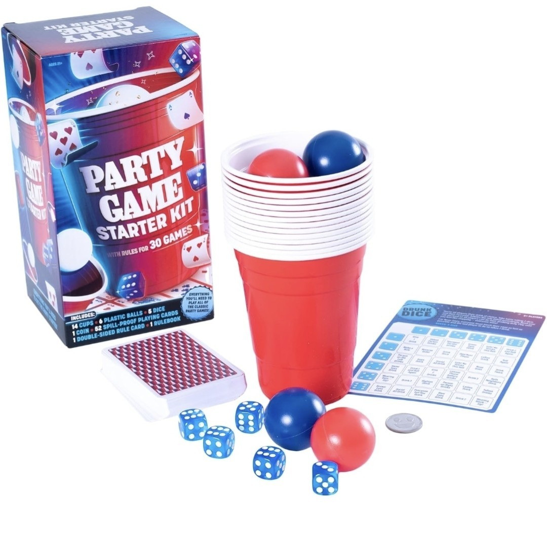 Endless Games Drinking Party Game Starter Kit w/ Rules for 30 Games