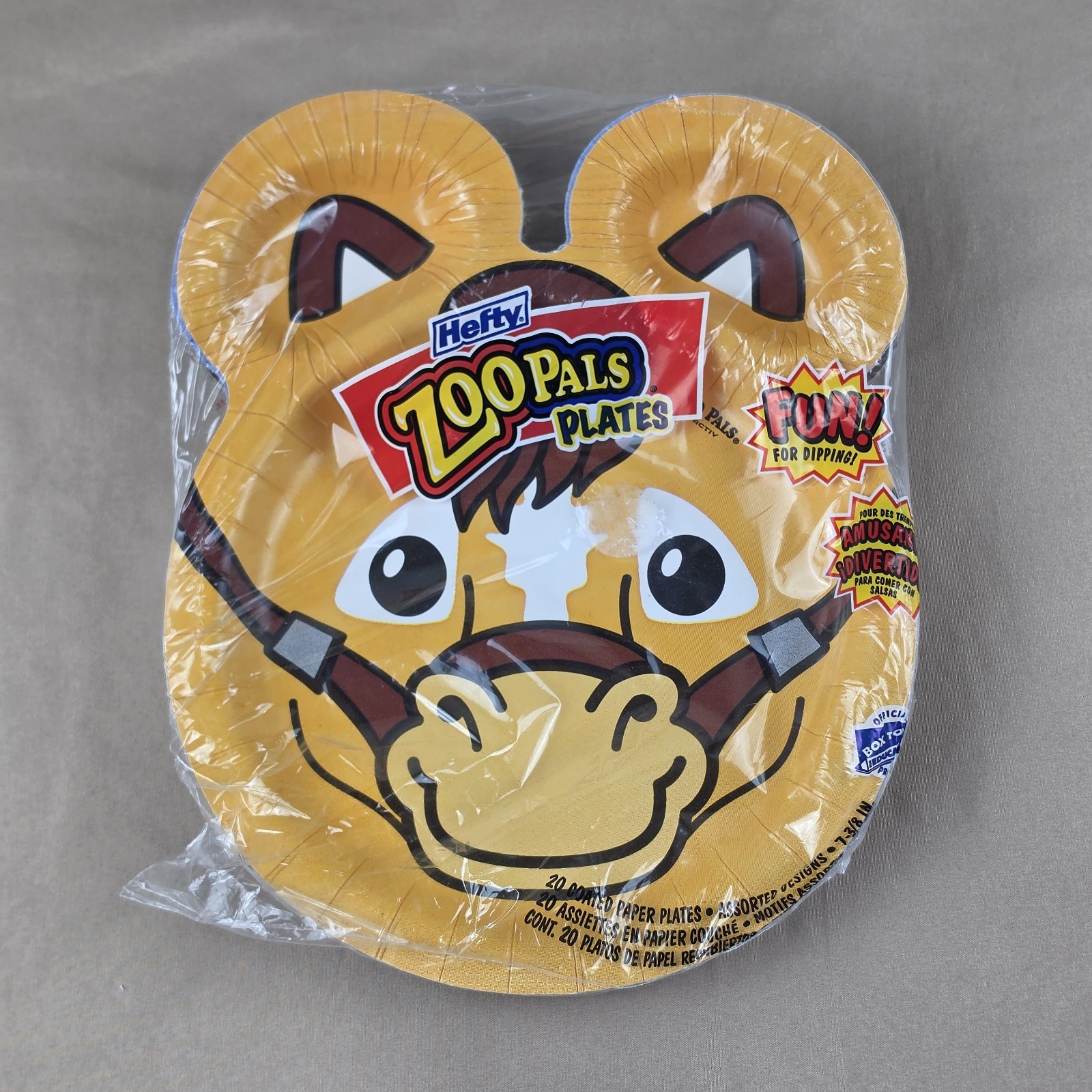 2-NEW Old Stock Hefty Zoo Pals Kids Paper Plates Animals Horse Vtg 2006