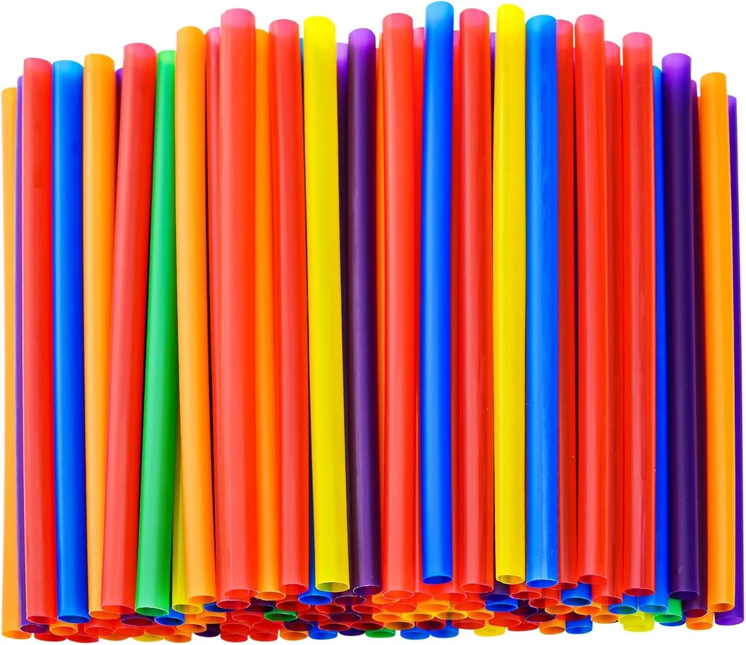 100PCS Jumbo Smoothie Straws – Colorful Disposable 0.4″ x 8.3″ for Any Occasion
