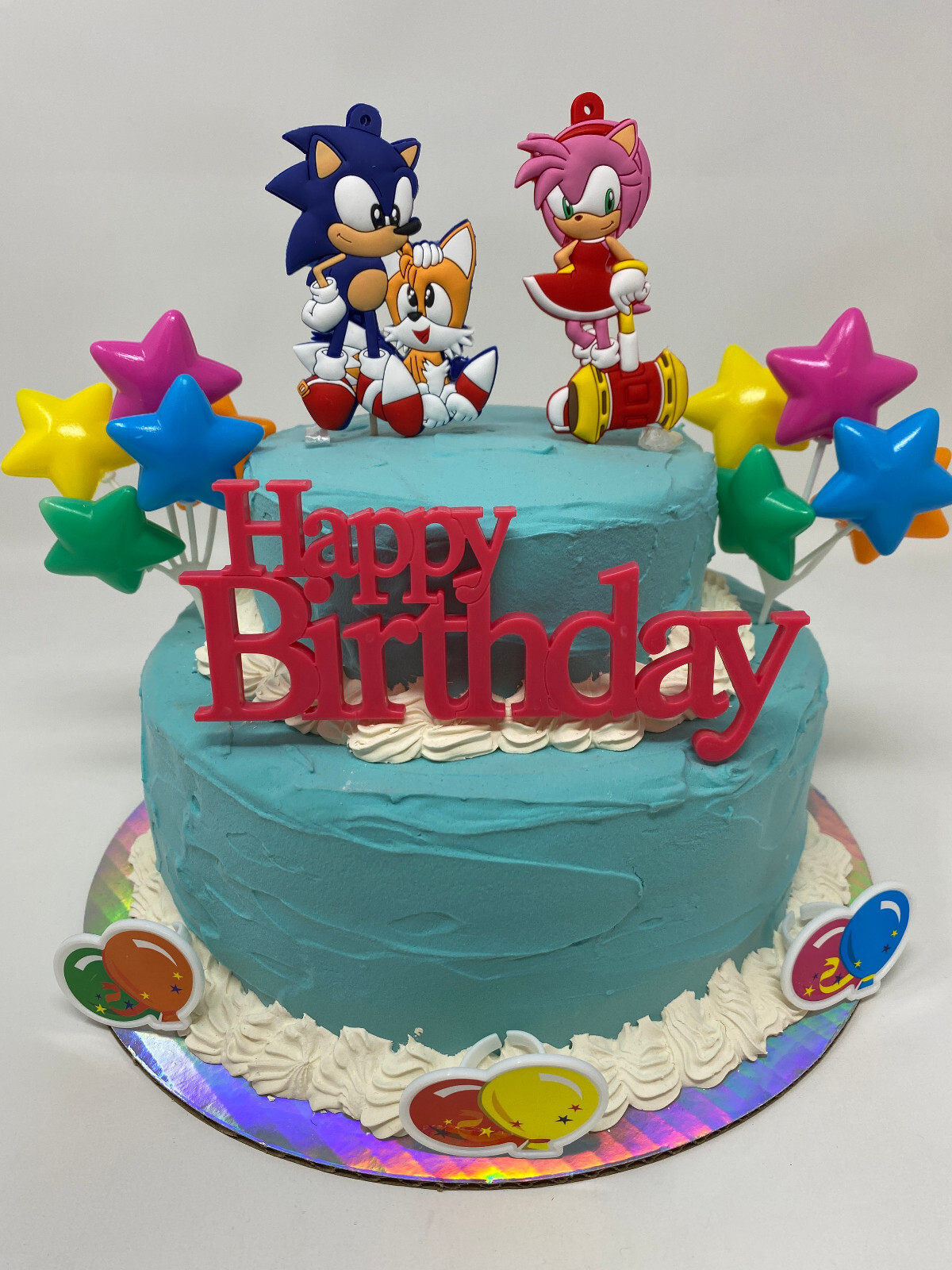 Sonic the Hedgehog Birthday Cake Topper Set ~ BRAND NEW ~ Ships Out Next Day