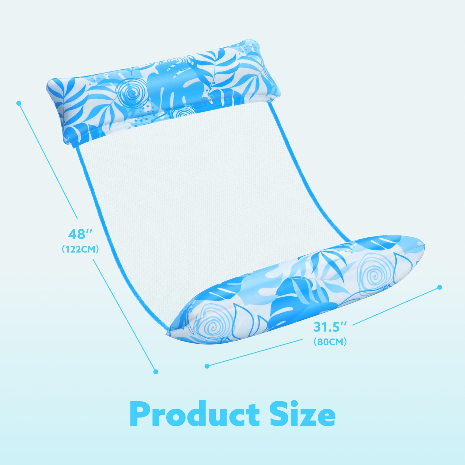 Hammock Pool Floats Adults, 4-in-1 Multi-Purpose Inflatable Pool Floaties Sof…