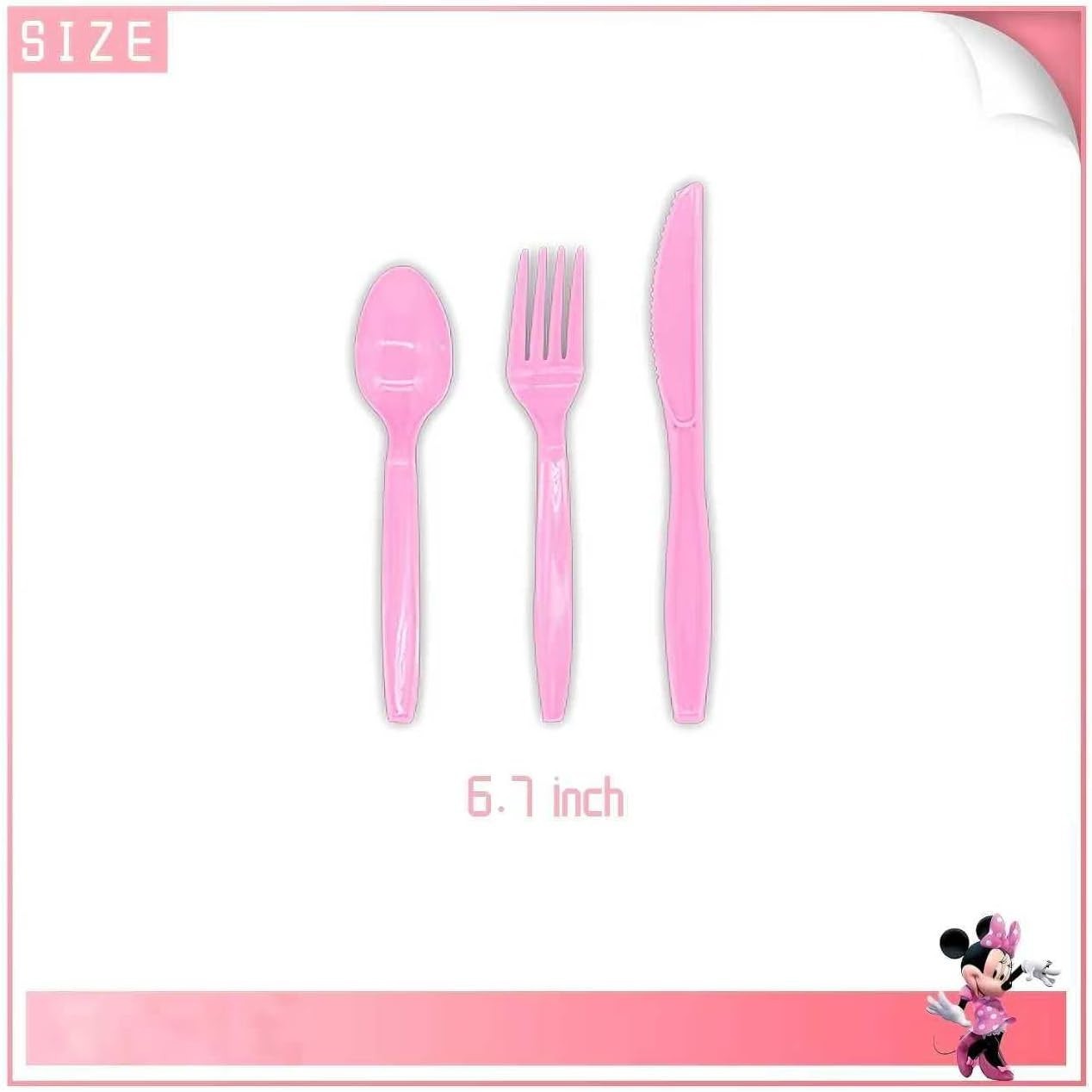 82 pcs, Minnie Mouse birthday party supplies, birthday decorations 10 guests.