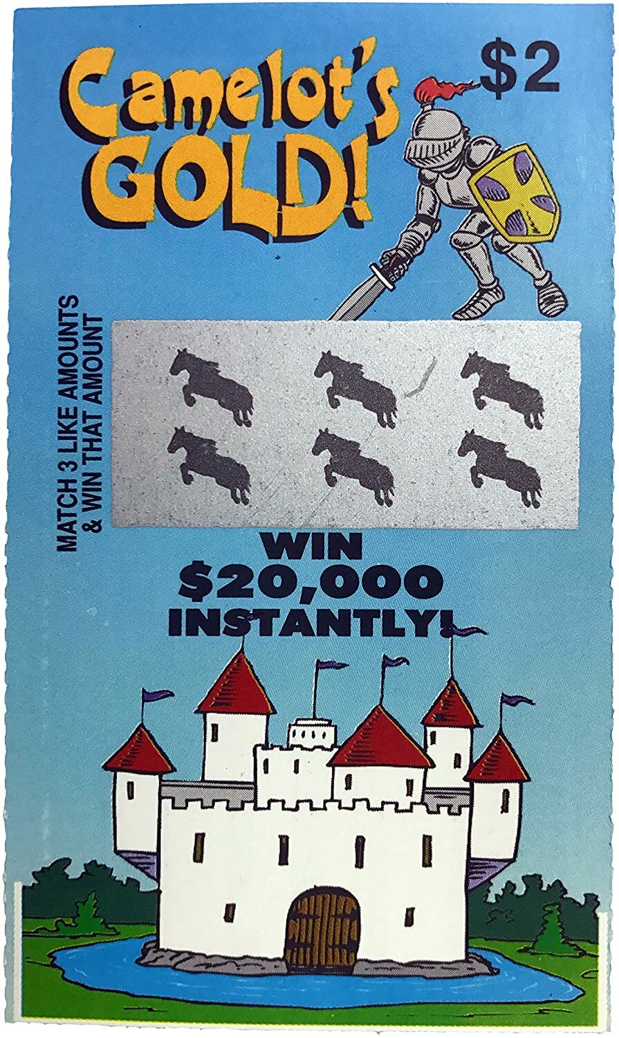FAKE LOTTERY TICKETS- 100 TICKETS 6 Assorted Designs FREE SHIPPING USA SELLER